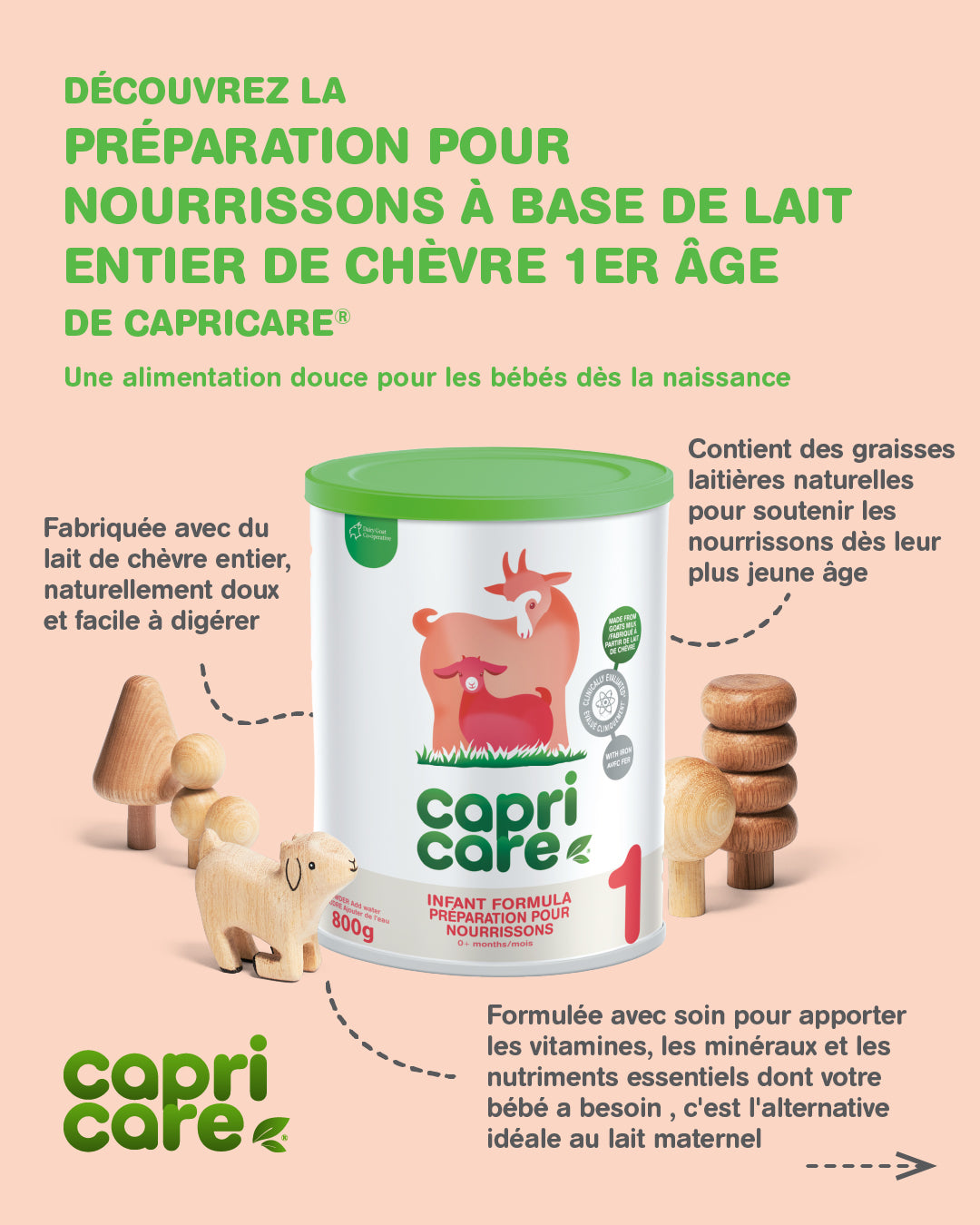Capricare Goat Milk Infant Formula Ages 0-6M Stage 1 (New Zealand / Non-GMO)