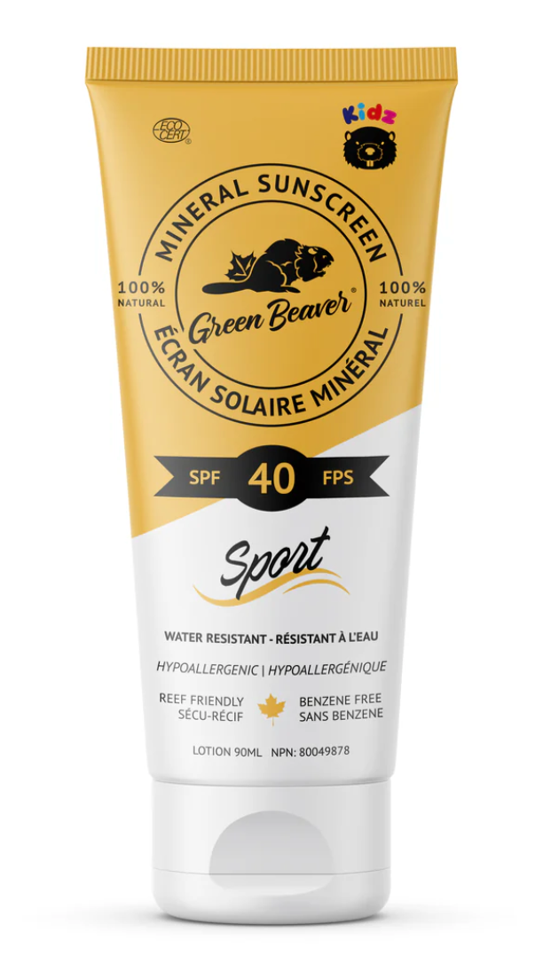 Crème solaire minérale Green Beaver - FPS 40 Sport KIDZ