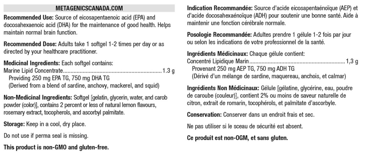 OmegaGenics® Fish Oil Neuro 1000