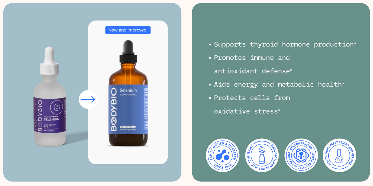 Supplément de sélénium liquide BodyBio