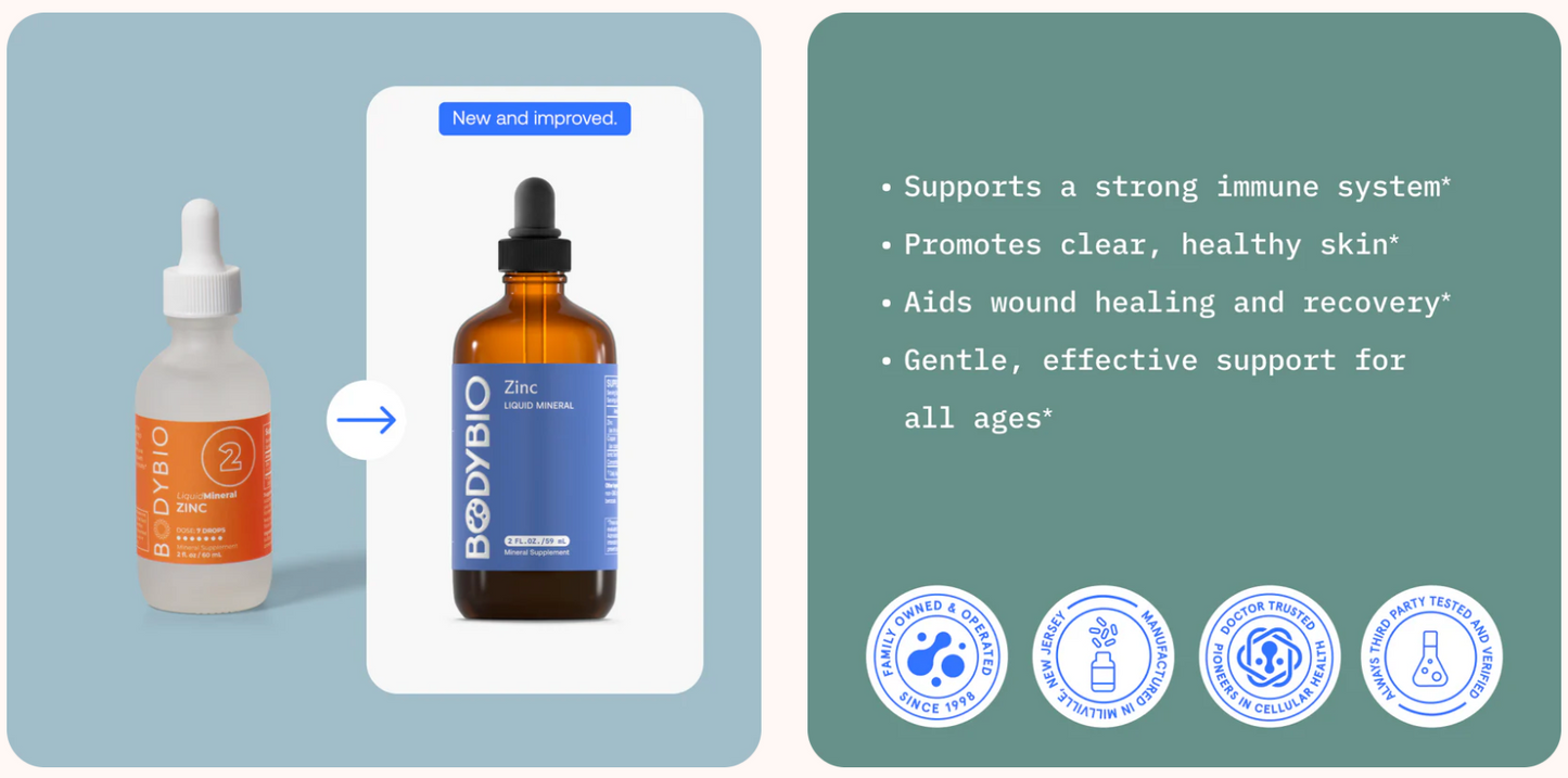 Supplément de zinc liquide BodyBio
