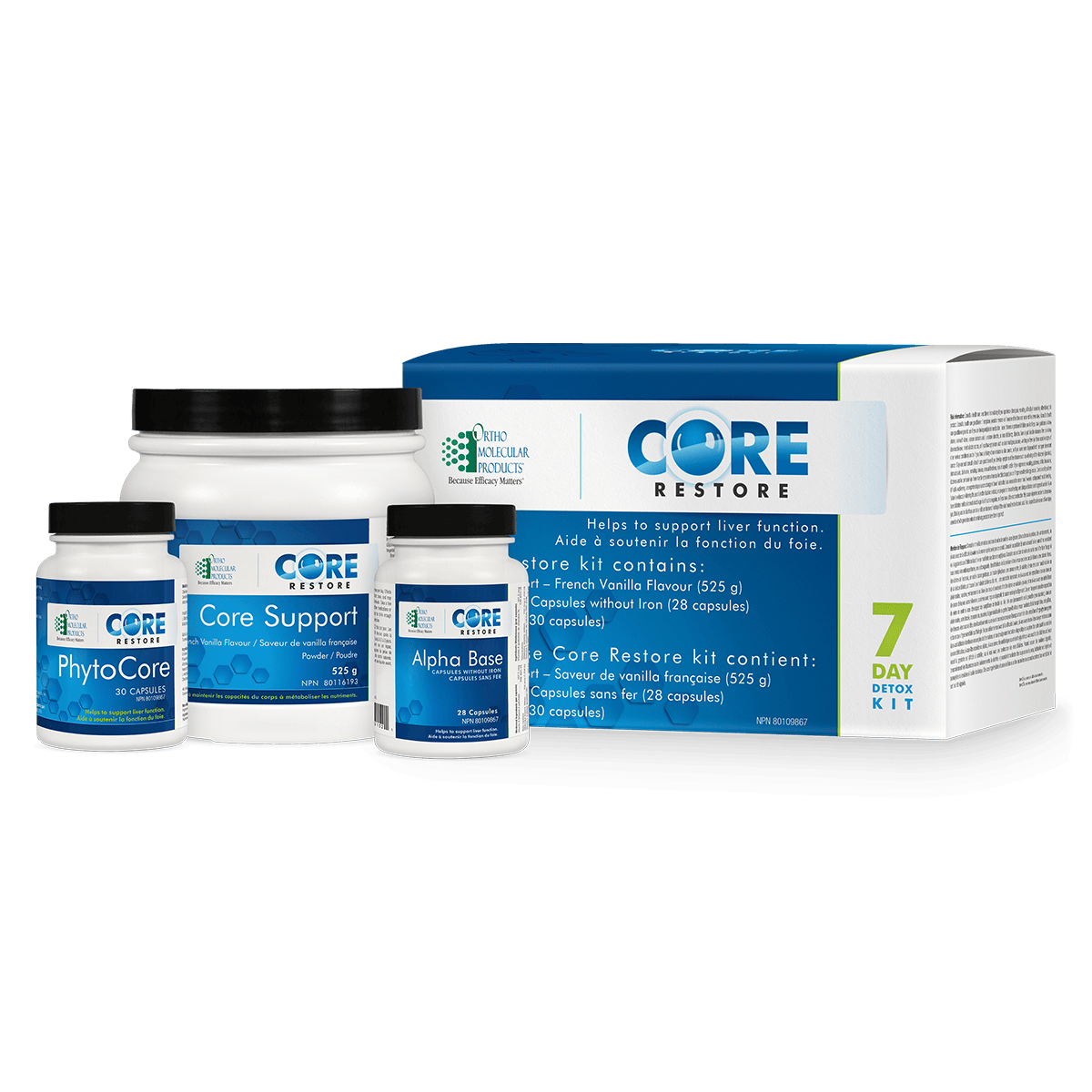Core Restore 7 Day Kit (Vanilla detox kit)