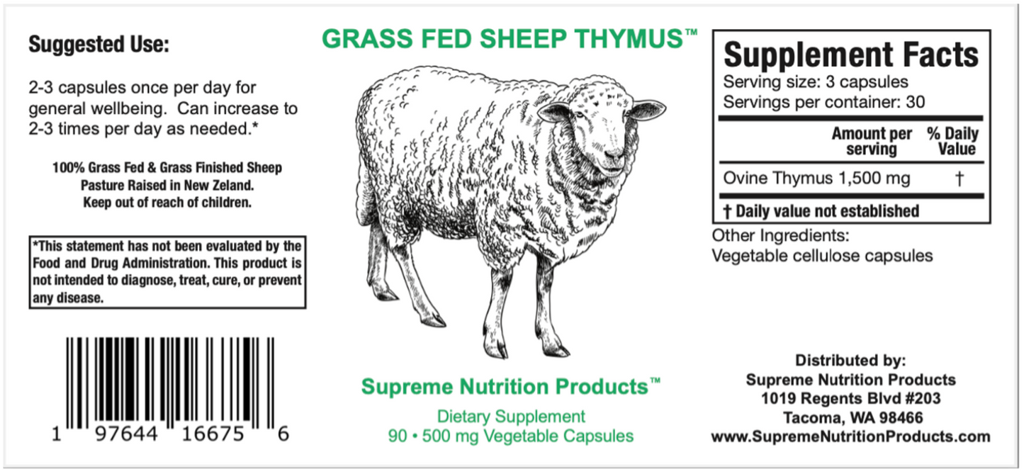 Grass Fed Sheep Thymus