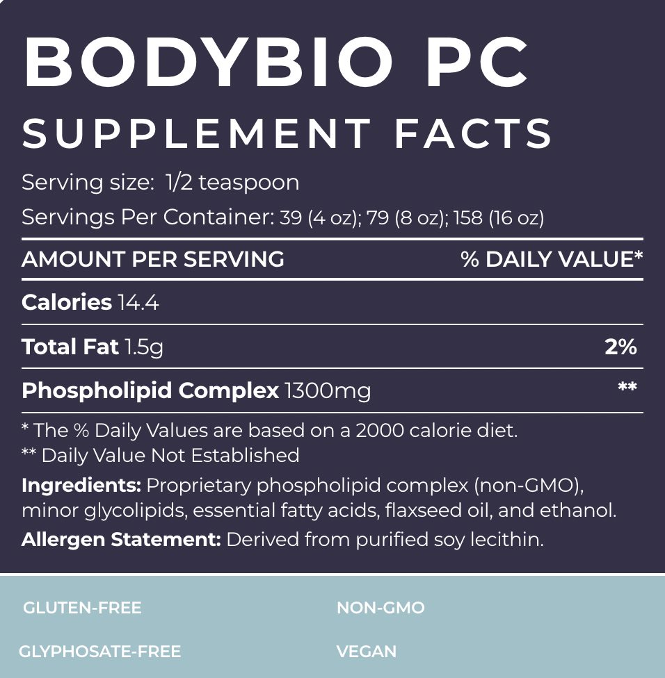 BodyBio PC (Phosphatidylcholine) 4 fl. oz./ Liquid