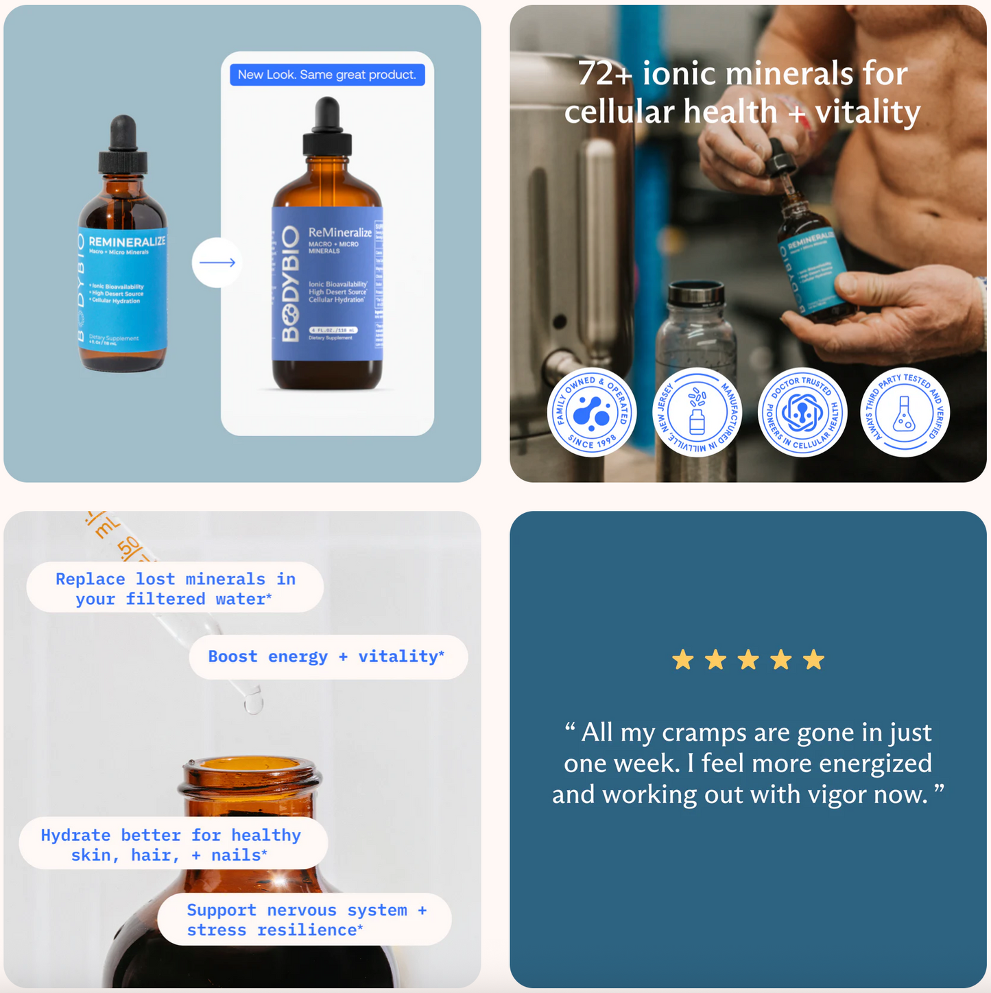 BodyBio ReMineralize : alimentez vos cellules avec des macro-éléments et des oligo-éléments