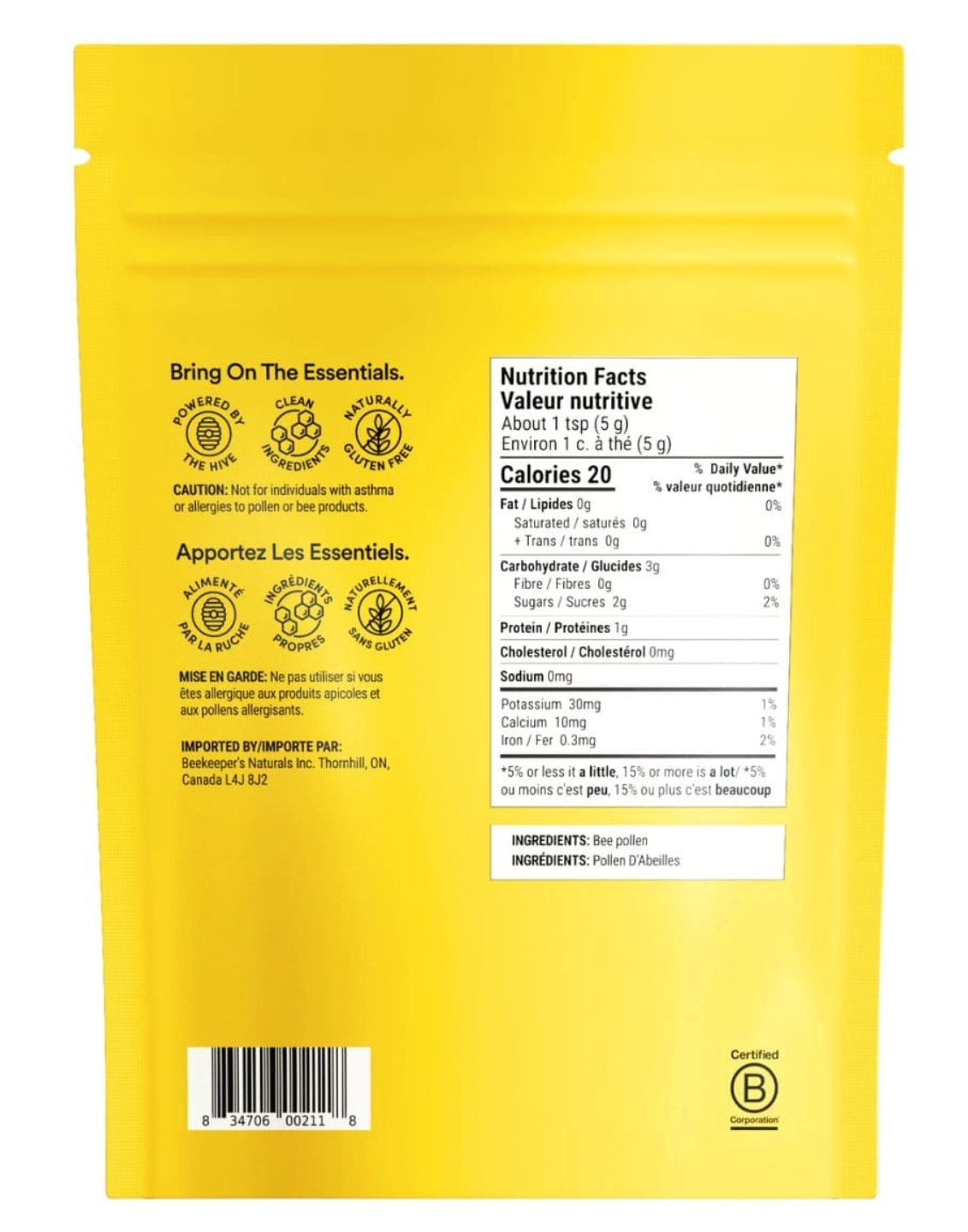 BEE POLLEN POUCH, 150g