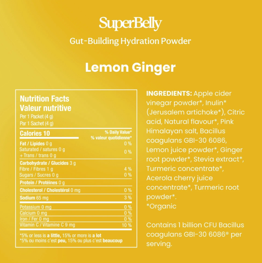 SuperBelly Lemon Ginger