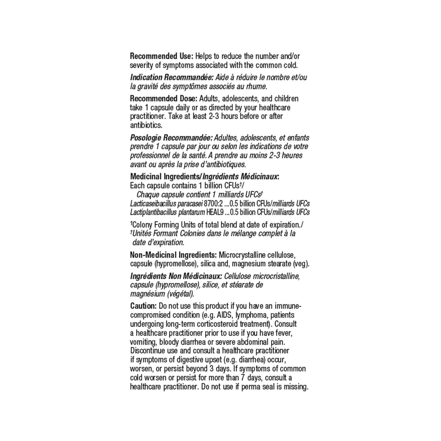 Metagenics UltraFlora Cold Support Probiotic - Metagenics