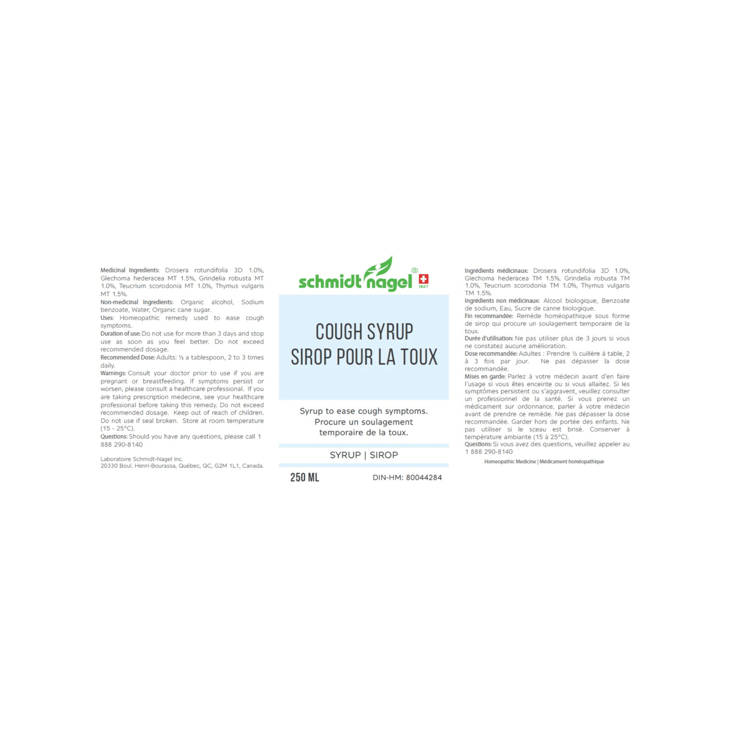Schmidt-Nagel Cough Syrup - Schmidt Nagel