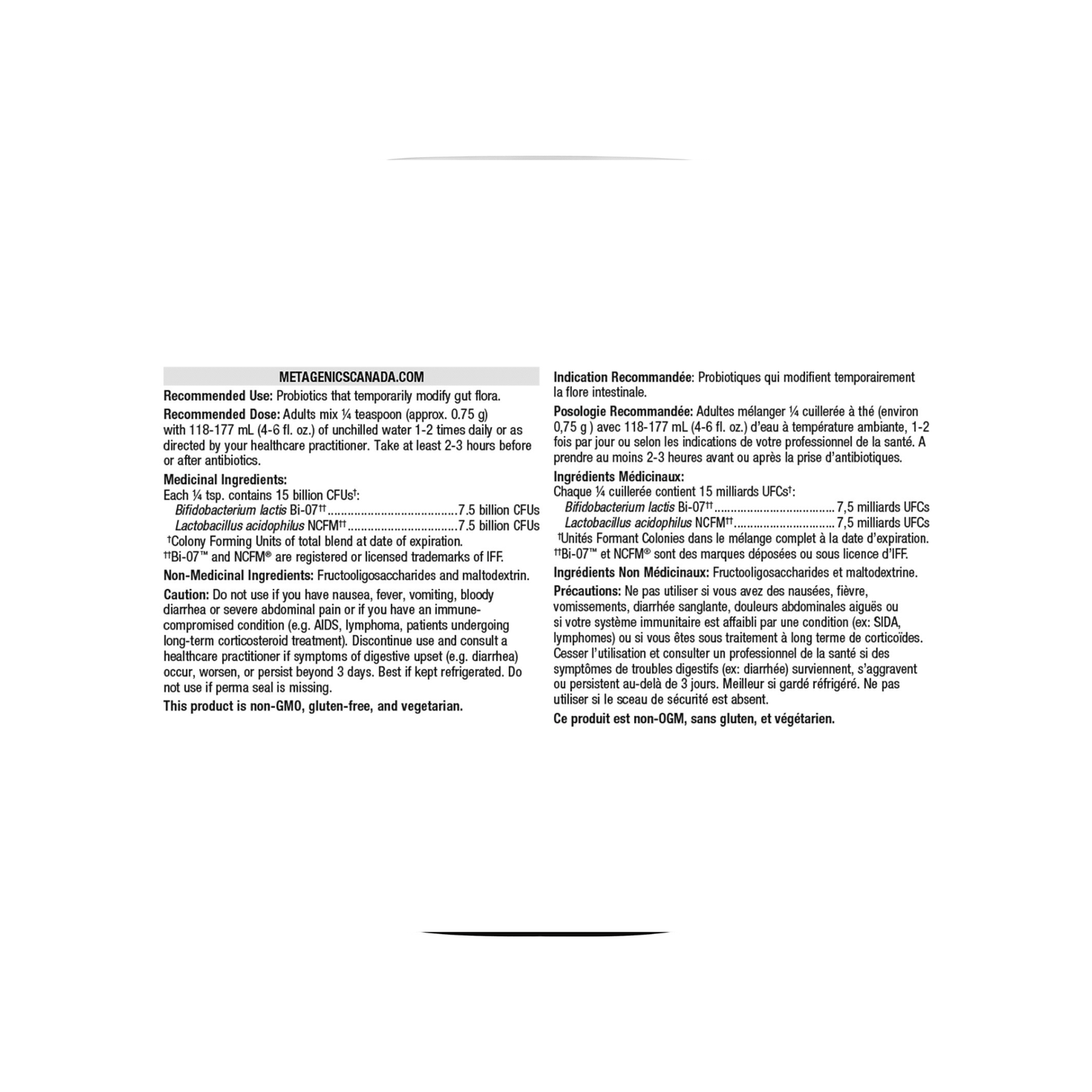 Metagenics UltraFlora Synergy Probiotic - Metagenics