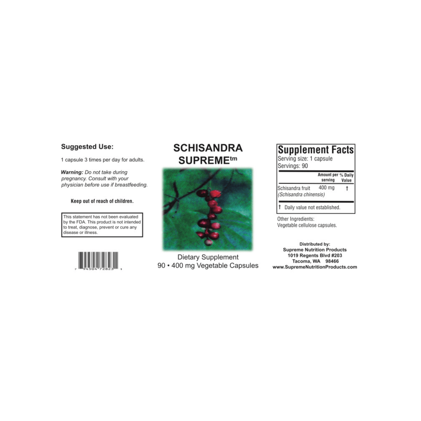 Supreme Nutrition Schisandra Supreme - Supreme Nutrition