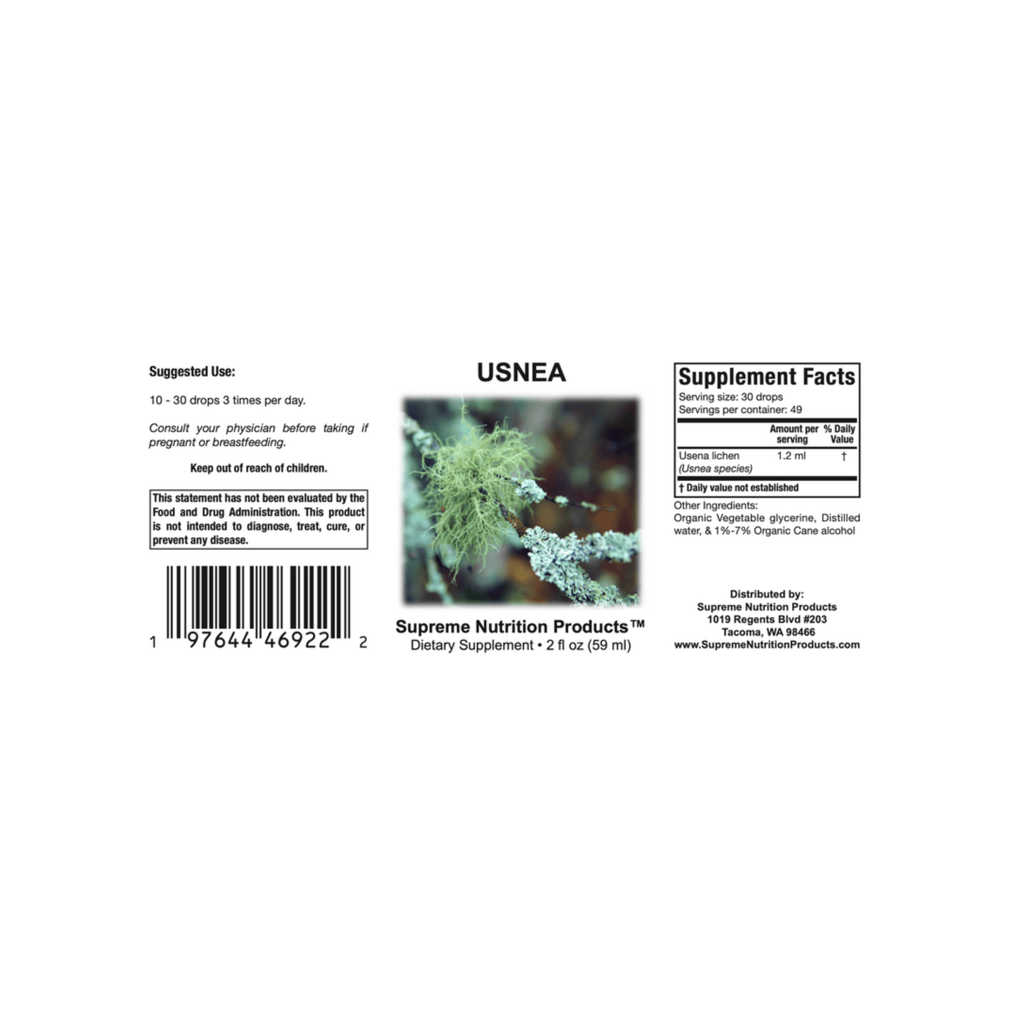Supreme Nutrition Usnea Tincture - Supreme Nutrition